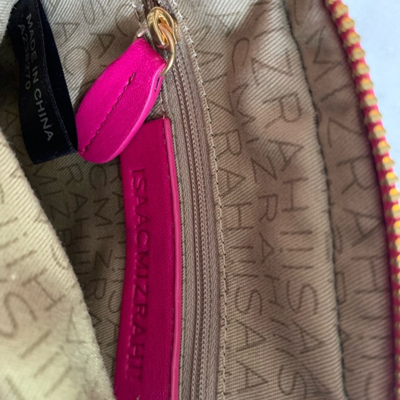 Isaac Mizrahi Bridgehampton Quilted Crossbody Purse.Rare Hot Pink, NWOT, Leather - Picture 5 of 11